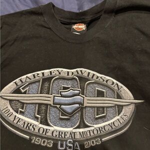 Harley-Davidson Black and Gray 100th Anniversary Tee - XL never worn
